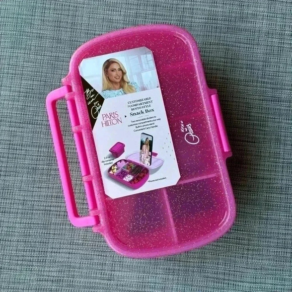 Paris Hilton Dark Pink Version Bento Snack Box Lunchbox & Gift With Purchase - Picture 2 of 12